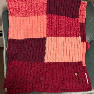 Kate Spade New York Red and Pink Knit scarf